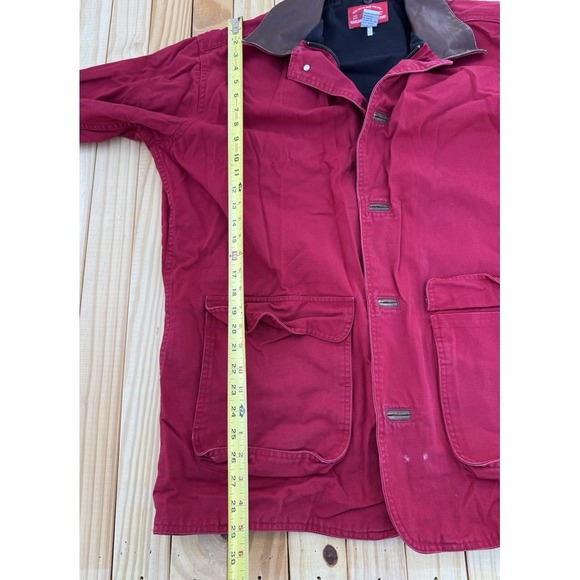 Vintage Marlboro Country Store Chore Coat Jacket Men's Size Medium‎ Red Canvas - Picture 9 of 12